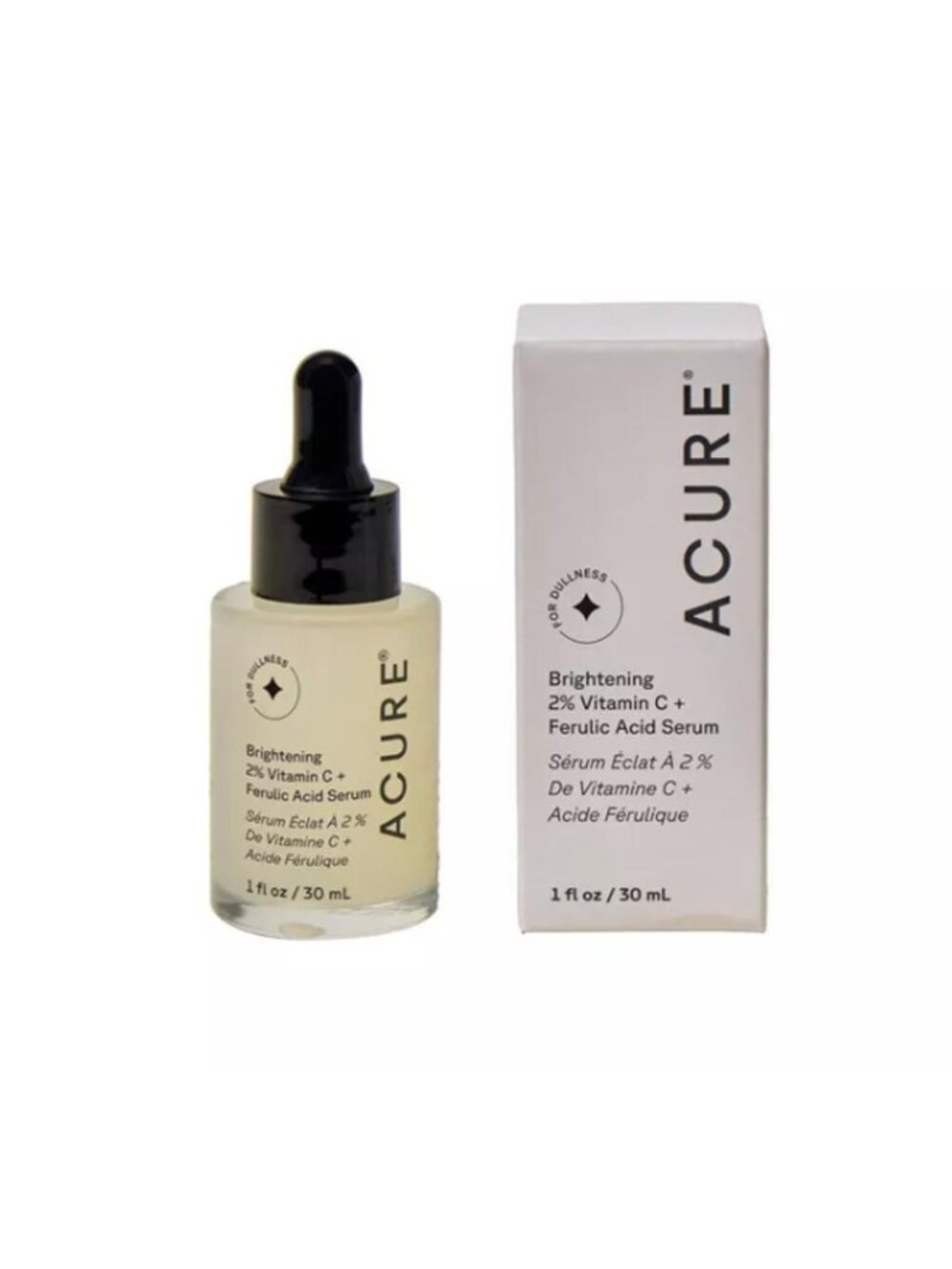 Acure Brightening Vitamin C & Ferulic Acid Oil Free Serum - 1 fl oz New in box